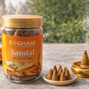 Premium dry dhoop cone 200gm jar for pooja and home fragrance