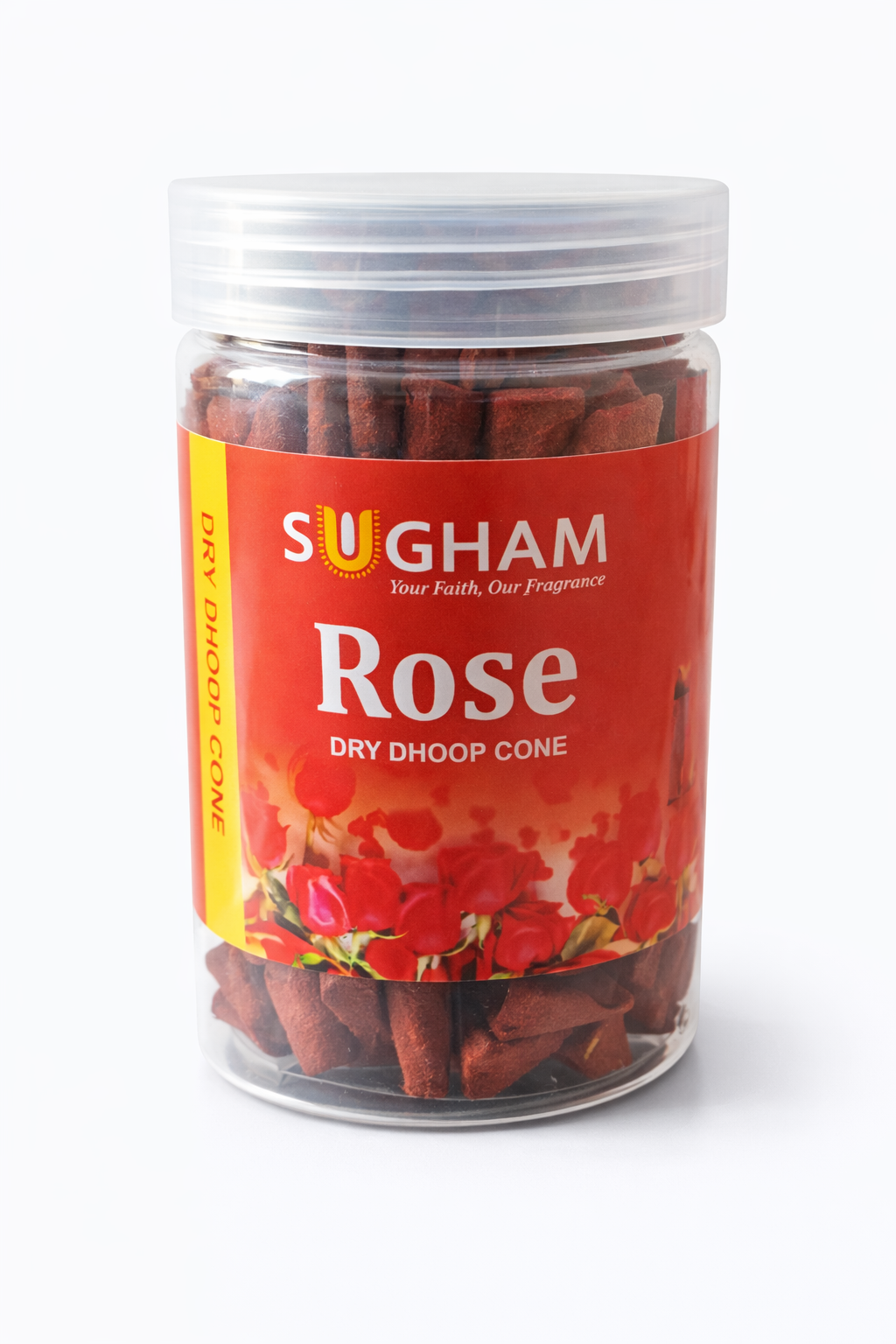 Premium dry dhoop cone 200gm jar for pooja and home fragrance
