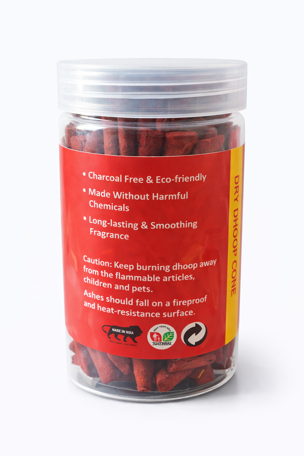 Sugham Rose/ Gulab Dry Dhoop Cone 400gm Jar | Pure & Premium Quality - Image 4